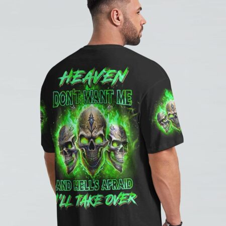 HEAVEN DON'T WANT ME SKULL ALL OVER PRINT - YHHN0902232