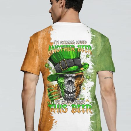 I'M GONNA NEED ANOTHER BEER SKULL PATRICK'S DAY ALL OVER PRINT - TLTM1201231