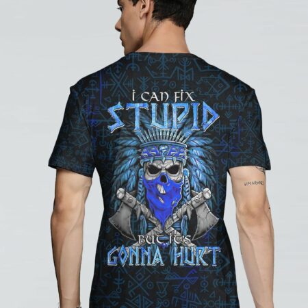 I CAN FIX STUPID NATIVE SKULL ALL OVER PRINT - TLTM3101234