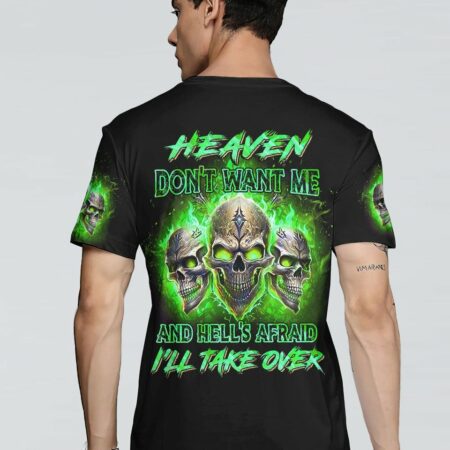 HEAVEN DON'T WANT ME SKULL ALL OVER PRINT - YHHN0902232