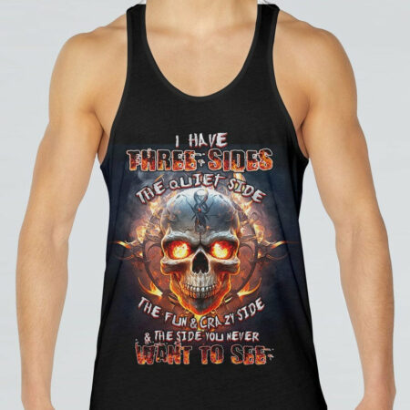 I HAVE THREE SIDES FIRE SKULL ALL OVER PRINT - TLTW1404233