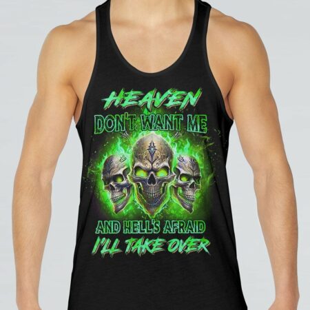 HEAVEN DON'T WANT ME SKULL ALL OVER PRINT - YHHN0902232