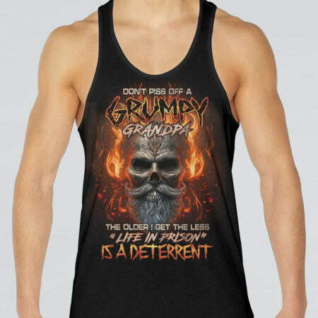 DON'T PISS OFF A GRUMPY GRANDPA SKULL ALL OVER PRINT - TLNO0704232
