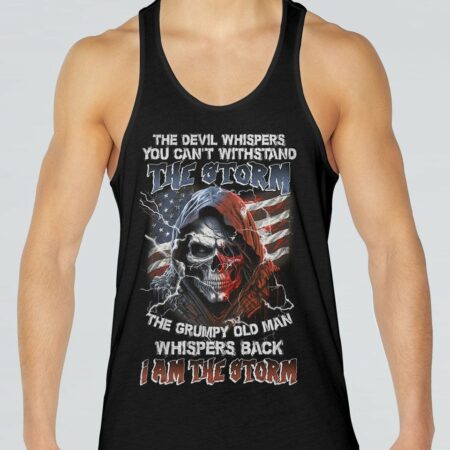 I AM THE STORM GRUMPY OLD MAN REAPER AMERICA FLAG ALL OVER PRINT - TLNZ0903232