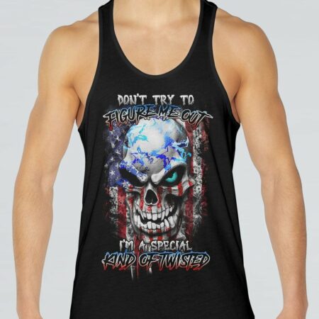 DON'T TRY TO FIGURE ME OUT AMERICA SKULL ALL OVER PRINT - TLTR2003235