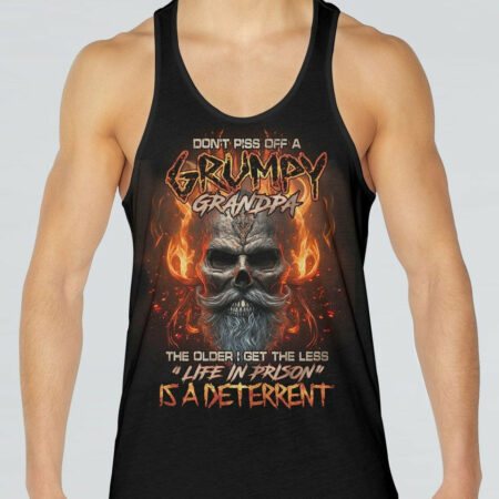 DON'T PISS OFF A GRUMPY GRANDPA SKULL ALL OVER PRINT - TLNO0704232