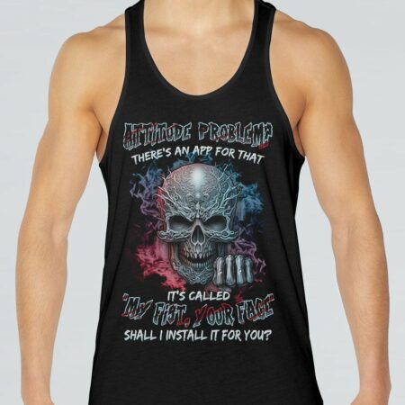 ATTITUDE PROBLEM MAD SKULL ALL OVER PRINT - TLNZ0304234