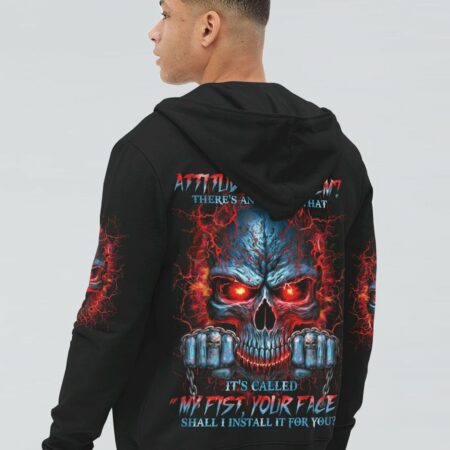 ATTITUDE PROBLEM MADLY SKULL ALL OVER PRINT - TLNO0704233