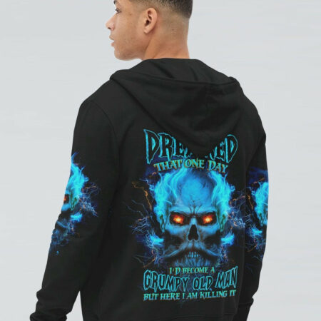 I NEVER DREAMED THAT ONE DAY GRUMPY OLD MAN SKULL ALL OVER PRINT - TLTW0704234