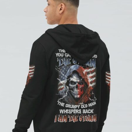 I AM THE STORM GRUMPY OLD MAN REAPER AMERICA FLAG ALL OVER PRINT - TLNZ0903232