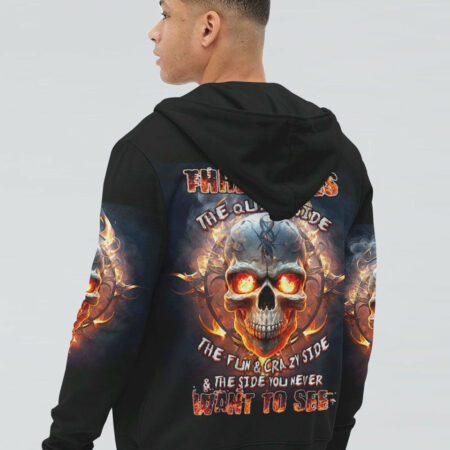 I HAVE THREE SIDES FIRE SKULL ALL OVER PRINT - TLTW1404233