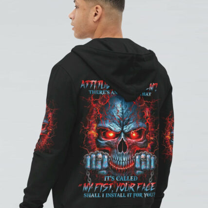 ATTITUDE PROBLEM MADLY SKULL ALL OVER PRINT - TLNO0704233