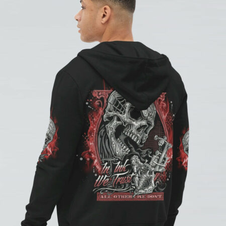 IN INK WE TRUST SKULL ALL OVER PRINT - TLNO0404234