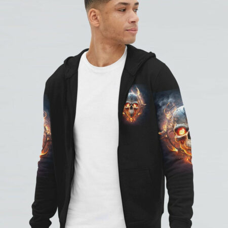 I HAVE THREE SIDES FIRE SKULL ALL OVER PRINT - TLTW1404233