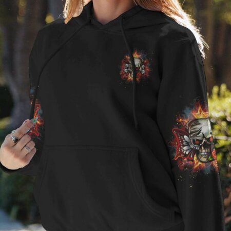DON'T TRY TO FIGURE ME OUT SKULL BUTTERFLY ALL OVER PRINT - TLTW2303234