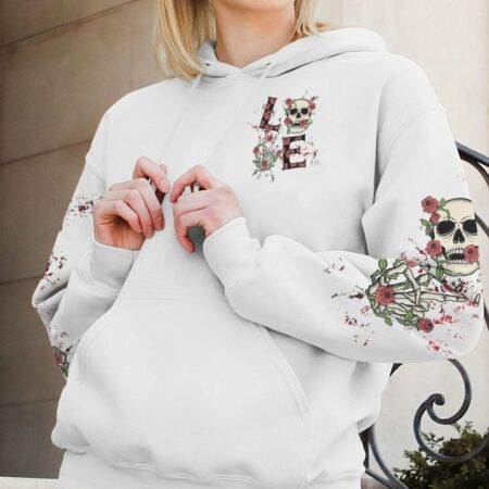 LOVE SKULL ROSE ALL OVER PRINT - TLTW0803232