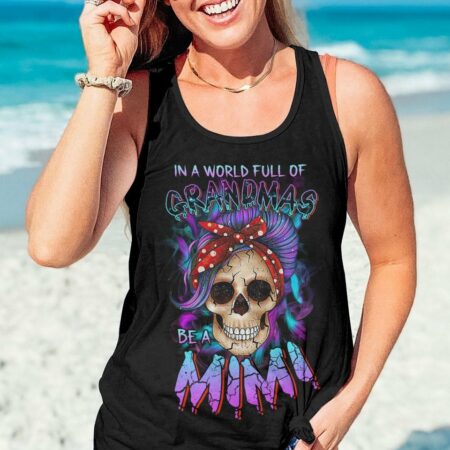 IN A WORLD FULL OF GRANDMAS PURPLE MESSY BUN ALL OVER PRINT - TLTR2802233