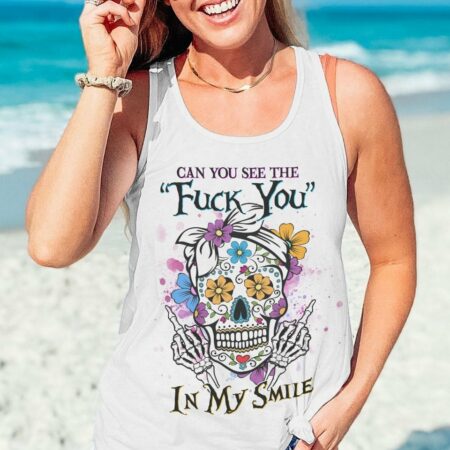 CAN YOU SEE THE F YOU SUGAR SKULL ALL OVER PRINT - YHHG1503231