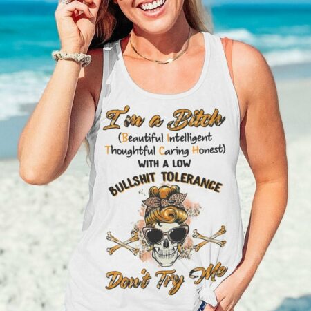 I'M A B DON'T TRY ME LEOPARD MESSY BUN ALL OVER PRINT - TLTR2503232