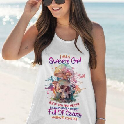 I AM A SWEET GIRL MUSHROOMS SKULL ALL OVER PRINT - YHHG0202231