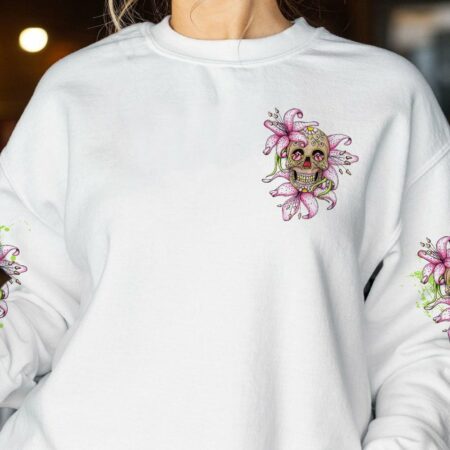 I AM A SWEET GIRL LILY SKULL ALL OVER PRINT - TLNZ0902231