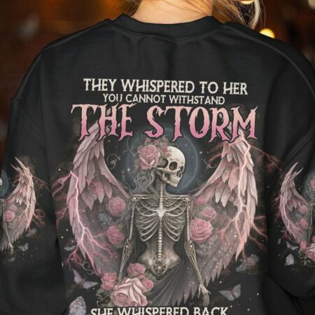 I AM THE STORM SKELETON ROSES WINGS ALL OVER PRINT - TLNO0302232