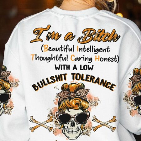 I'M A B DON'T TRY ME LEOPARD MESSY BUN ALL OVER PRINT - TLTR2503232