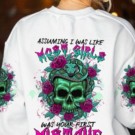 ASSUMING I WAS LIKE MOST GIRLS SNAKE SKULL ALL OVER PRINT - TLTR0102232