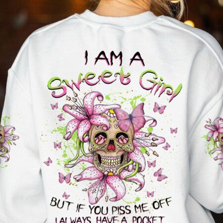 I AM A SWEET GIRL LILY SKULL ALL OVER PRINT - TLNZ0902231