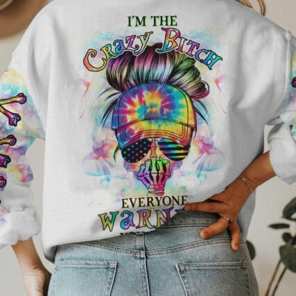 I'M THE CRAZY B MESSY BUN ALL OVER PRINT - YHHG2102235