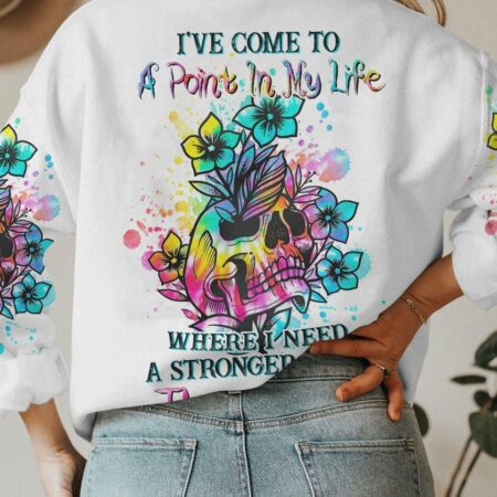 I'VE COME TO A POINT FLOWER SKULL ALL OVER PRINT - YHHN2202234