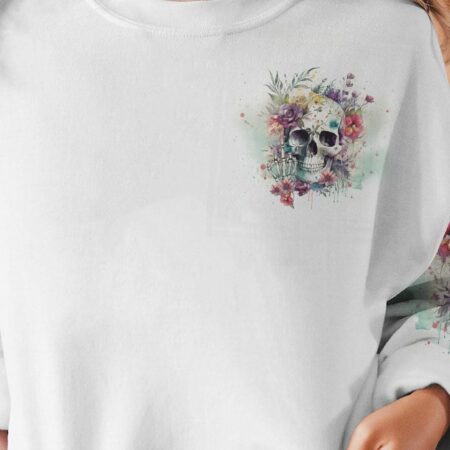 FRESH OUT OF F FLOWER SKULL ALL OVER PRINT - YHDU2403233