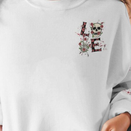 LOVE SKULL ROSE ALL OVER PRINT - TLTW0803232