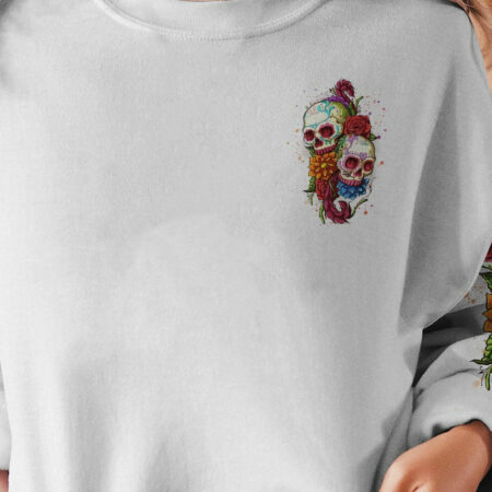 I AM A SWEET GIRL FLOWER SKULL ALL OVER PRINT - YHHN3001231