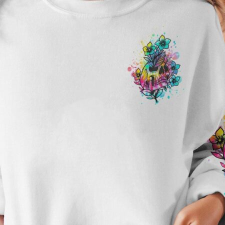 I'VE COME TO A POINT FLOWER SKULL ALL OVER PRINT - YHHN2202234