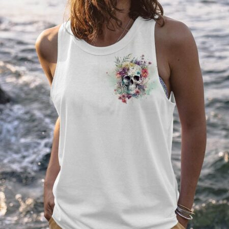 FRESH OUT OF F FLOWER SKULL ALL OVER PRINT - YHDU2403233