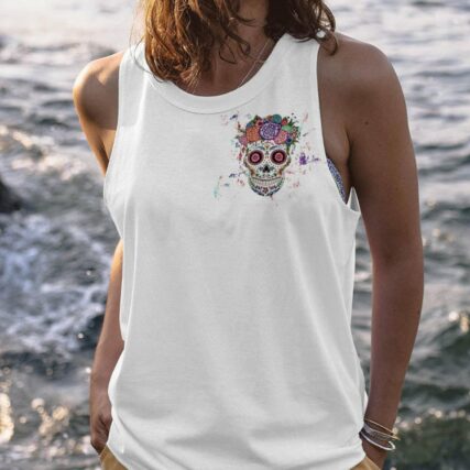 INKED MAMA FLOWER SUGAR SKULL ALL OVER PRINT - TLTW2302233