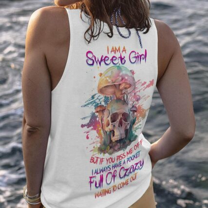 I AM A SWEET GIRL MUSHROOMS SKULL ALL OVER PRINT - YHHG0202231
