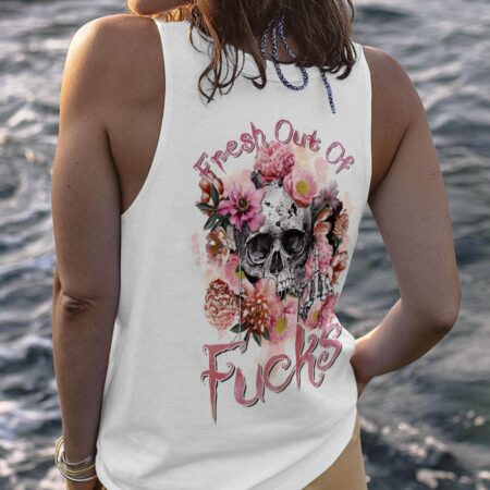 FRESH OUT OF F FLORAL SKULL ALL OVER PRINT - TLTR2102232