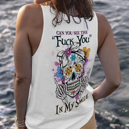 CAN YOU SEE THE F YOU SUGAR SKULL ALL OVER PRINT - YHHG1503231
