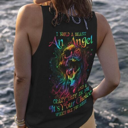 I HOLD A BEAST AN ANGEL SKULL GIRL TIE DYE ALL OVER PRINT - TLNO0103231