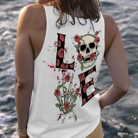 LOVE SKULL ROSE ALL OVER PRINT - TLTW0803232