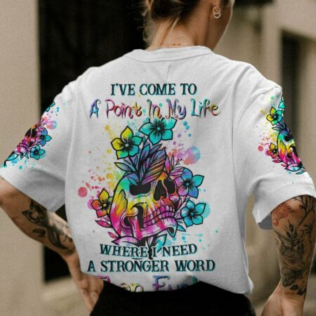 I'VE COME TO A POINT FLOWER SKULL ALL OVER PRINT - YHHN2202234