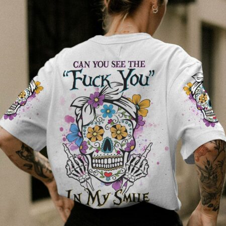 CAN YOU SEE THE F YOU SUGAR SKULL ALL OVER PRINT - YHHG1503231