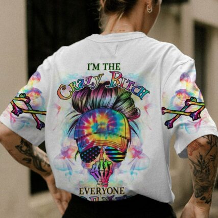 I'M THE CRAZY B MESSY BUN ALL OVER PRINT - YHHG2102235