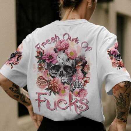 FRESH OUT OF F FLORAL SKULL ALL OVER PRINT - TLTR2102232