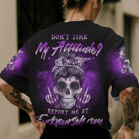 DON'T LIKE MY ATTITUDE SKULL ALL OVER PRINT - YHLN2203231
