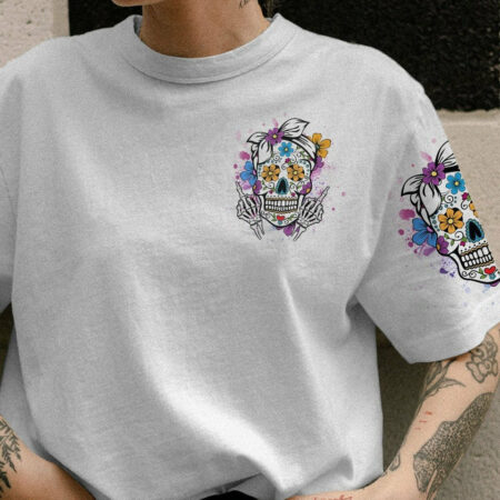 CAN YOU SEE THE F YOU SUGAR SKULL ALL OVER PRINT - YHHG1503231