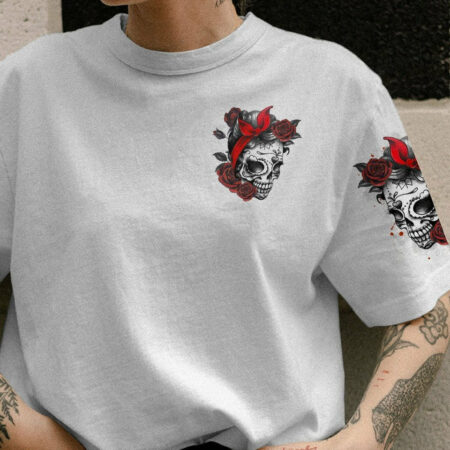 JUST A WOMAN WHO LOVES SKULLS AND HAS TATTOOS ALL OVER PRINT - TLTR0103231