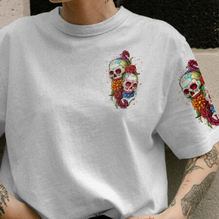 I AM A SWEET GIRL FLOWER SKULL ALL OVER PRINT - YHHN3001231